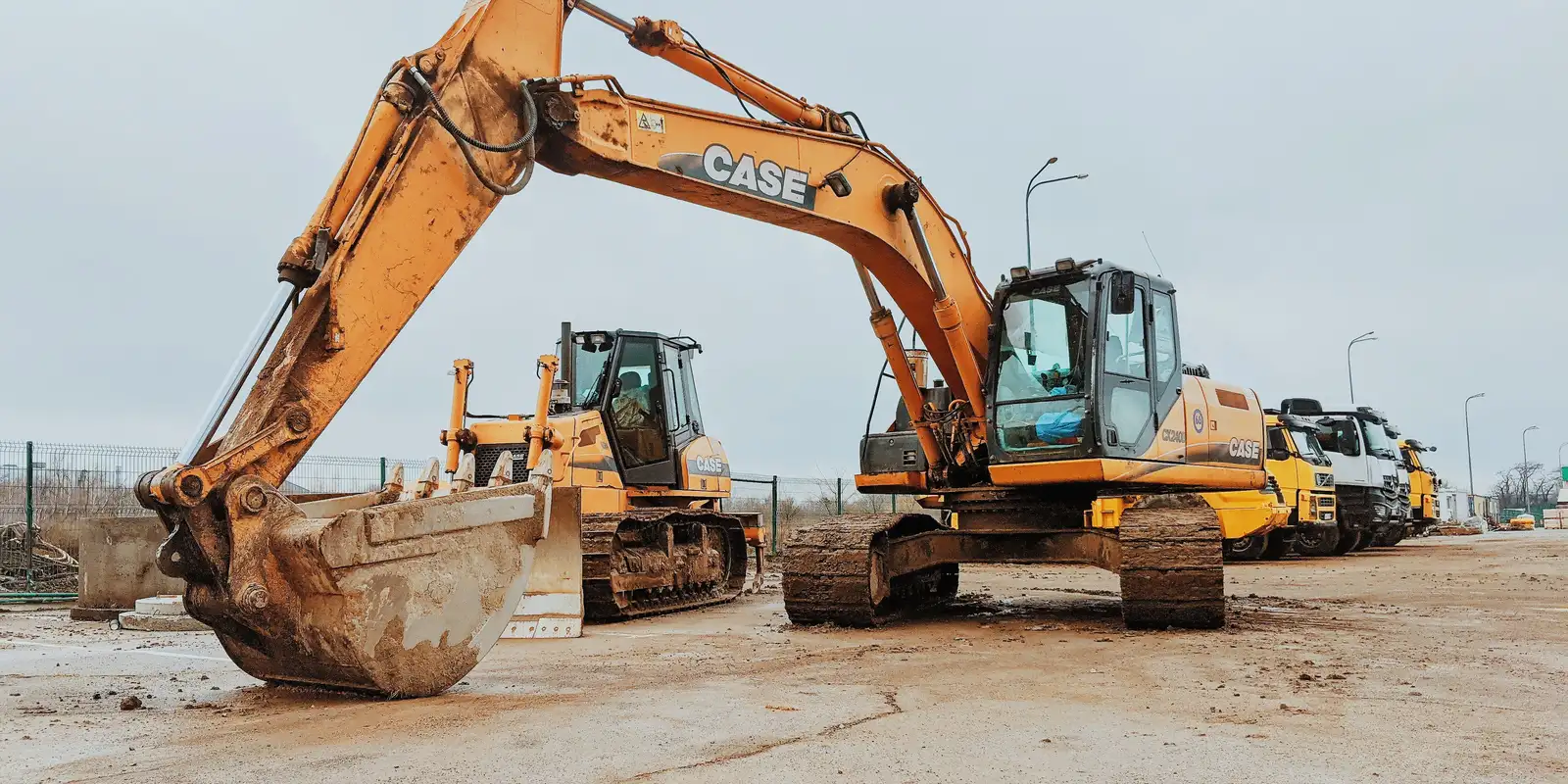 Excavation fleet equipment lineup in Charlotte